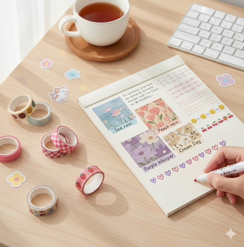 Collection "Herbier Rétro" – 100 Feuillets de Papier Décoratif Vintage ✨