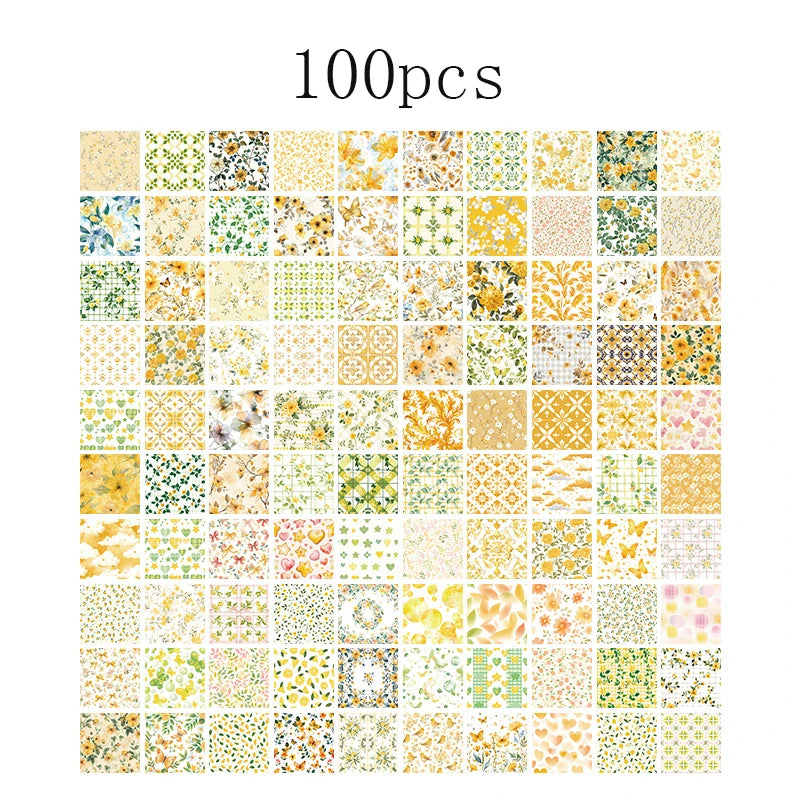 Collection "Herbier Rétro" – 100 Feuillets de Papier Décoratif Vintage ✨
