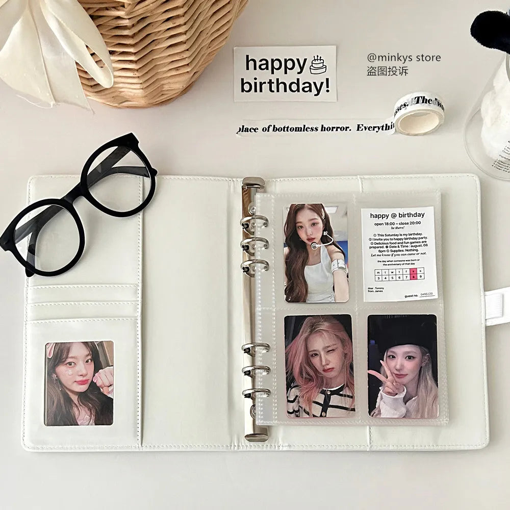 Album Collector "Starry Night" – Classeur A5 Kpop en Cuir PU Original ✨📸