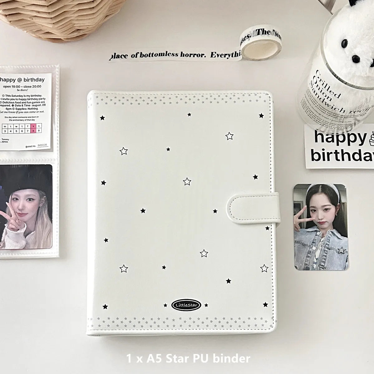 Album Collector "Starry Night" – Classeur A5 Kpop en Cuir PU Original ✨📸