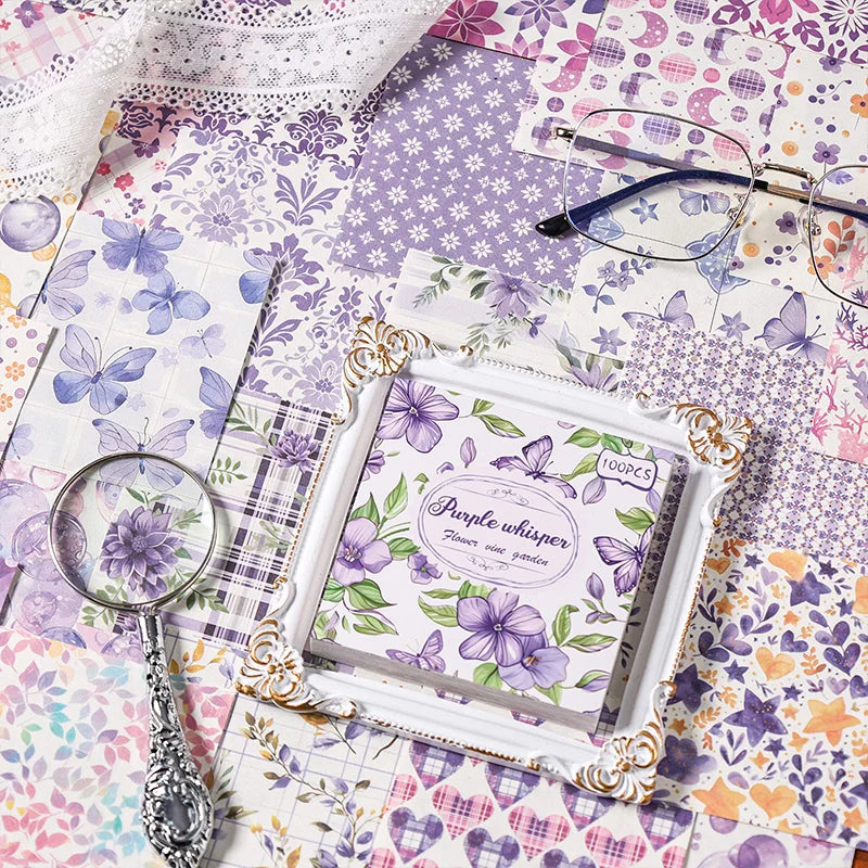 Collection "Herbier Rétro" – 100 Feuillets de Papier Décoratif Vintage ✨