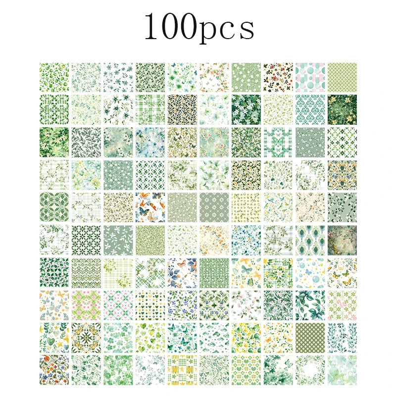 Collection "Herbier Rétro" – 100 Feuillets de Papier Décoratif Vintage ✨