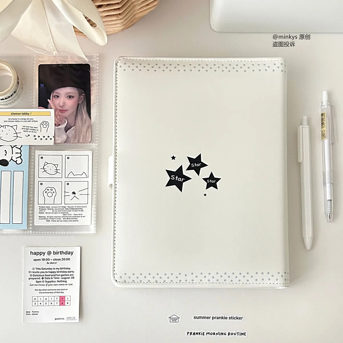 Album Collector "Starry Night" – Classeur A5 Kpop en Cuir PU Original ✨📸