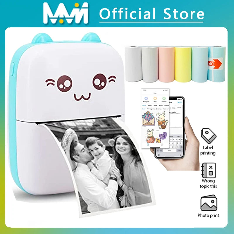 📸 Imprimante Thermique Portable MINI - Connectivité Bluetooth 203dpi 📸