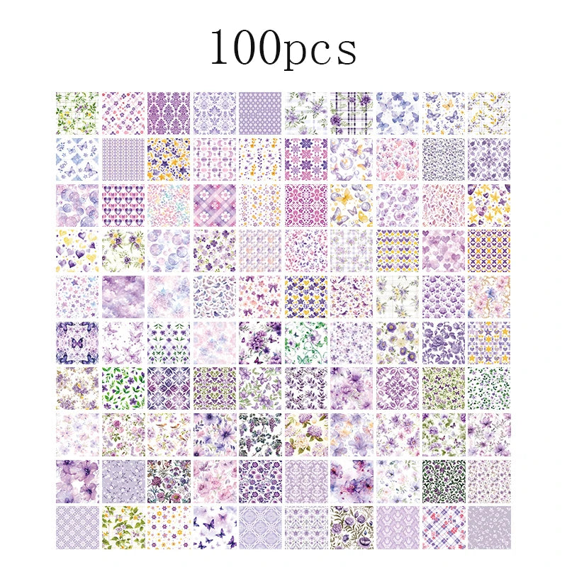 Collection "Herbier Rétro" – 100 Feuillets de Papier Décoratif Vintage ✨